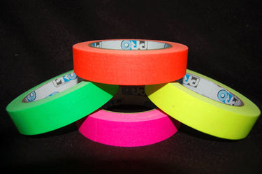 4 Pack 1 Inch UV Blacklight Reactive Fluorescent Gaffer Tape 4 Rolls x 20 Yards